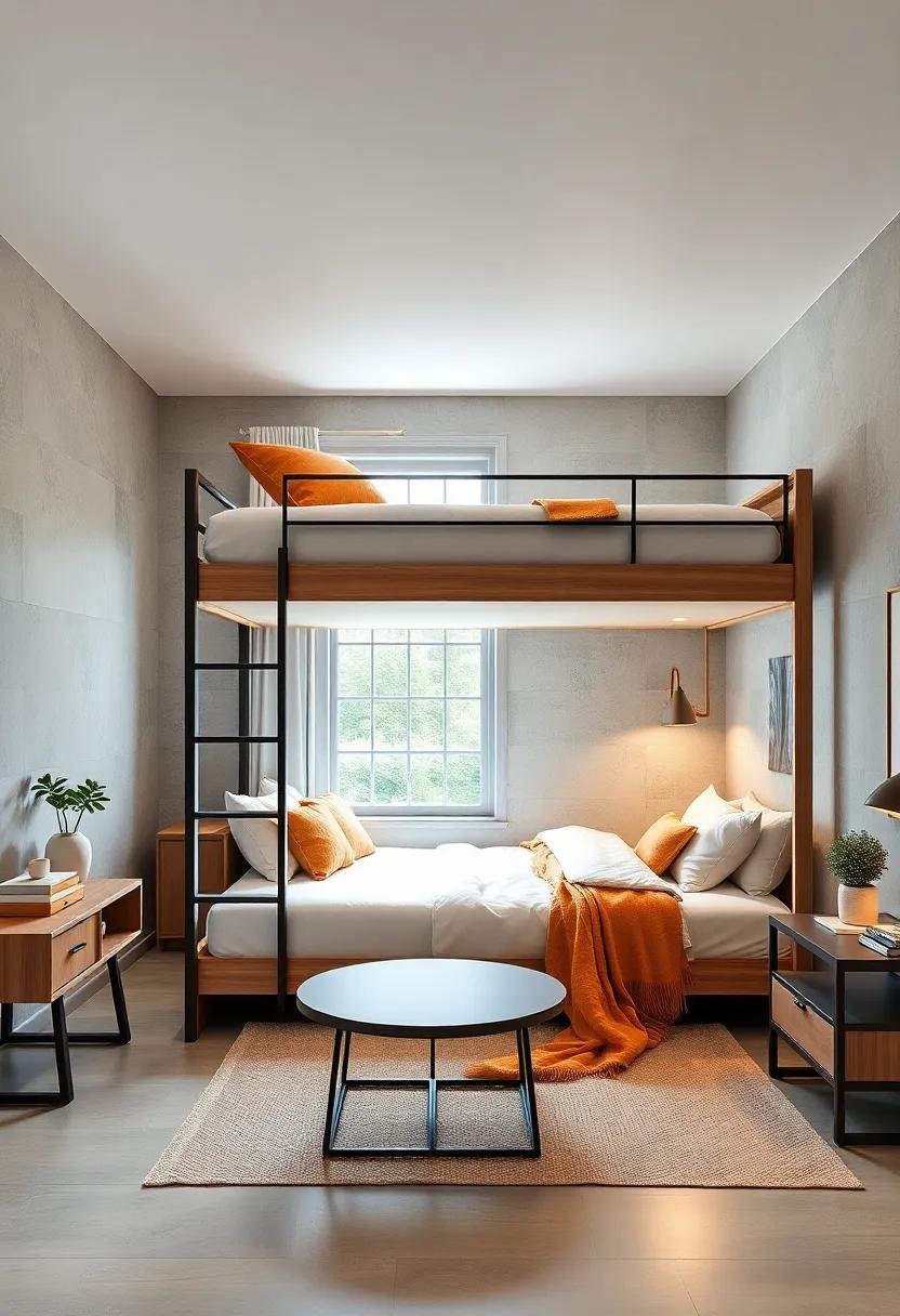 Sleek‍ modern ‍Bunk‌ Beds: Blending Minimalism​ with Functional​ Design