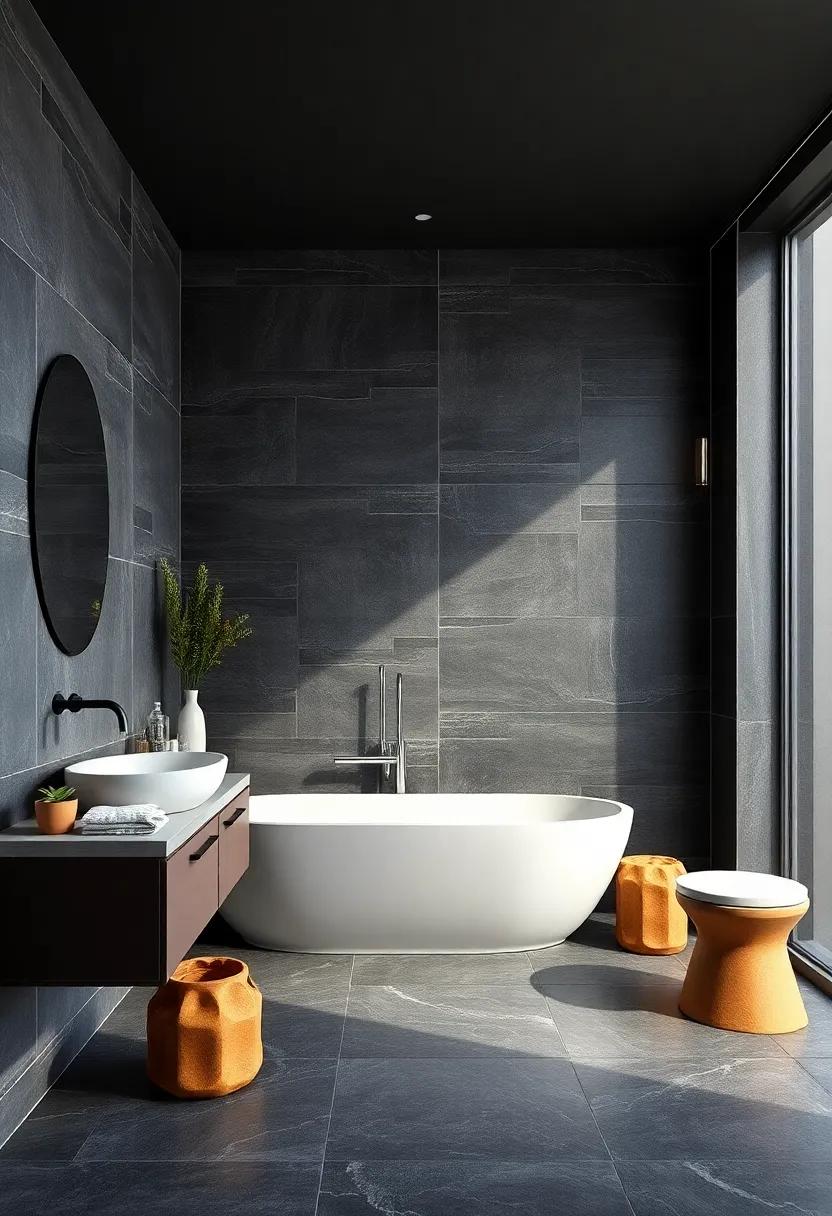 Elegant Fixtures: Choosing ⁣the⁢ Right Sinks and Faucets for Dark Walls