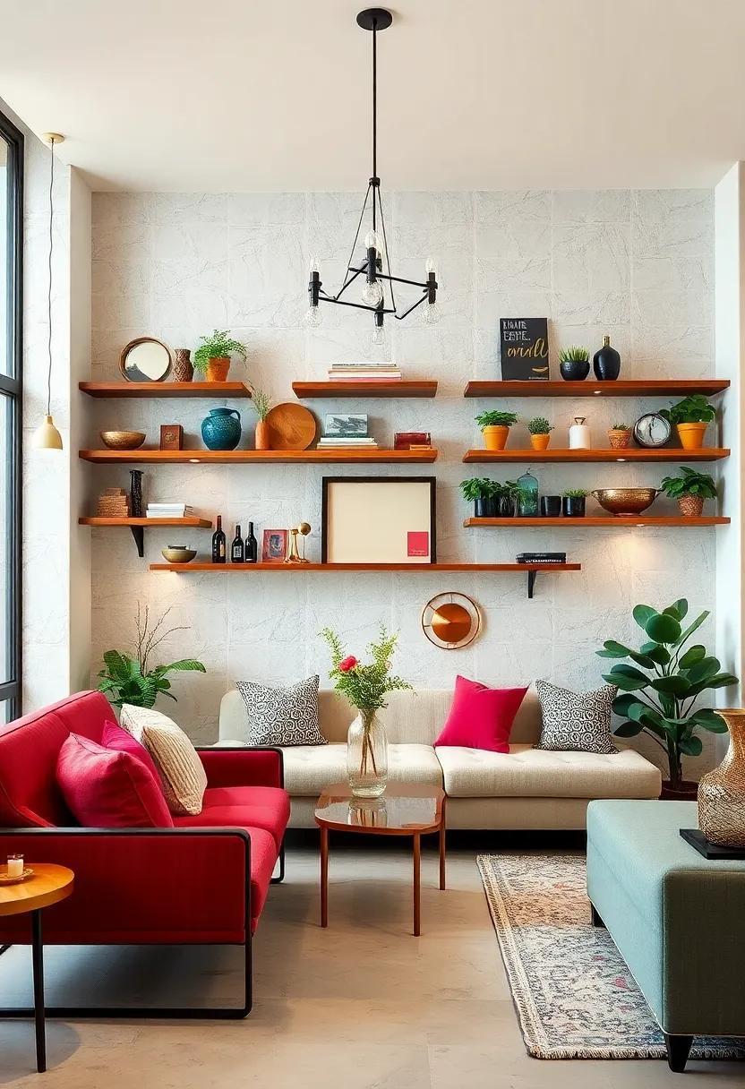 Eclectic arrangements: Craft an eclectic mix of ⁣styles by combining different sizes and shapes of shelves for‍ a personalized feel