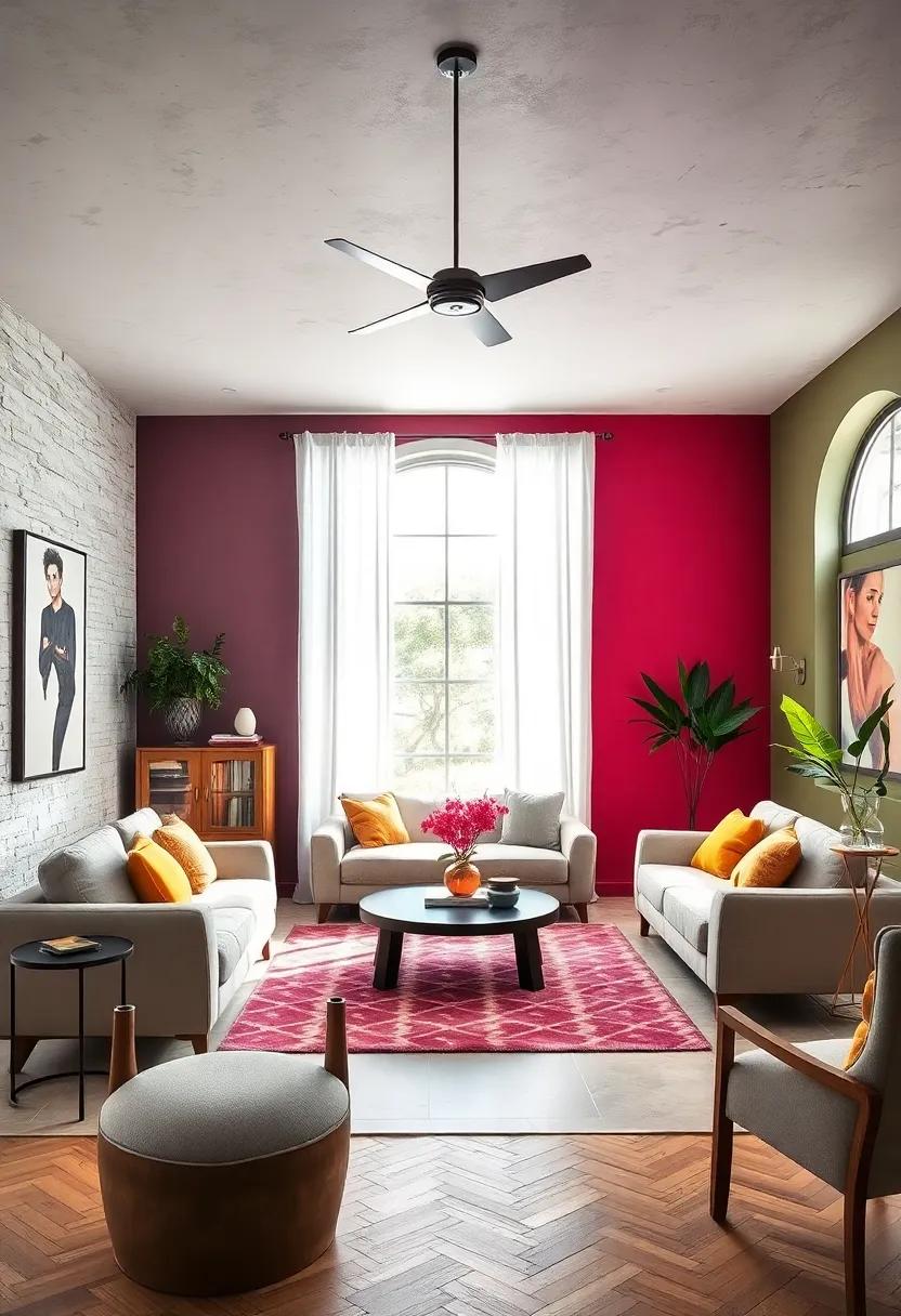 Two-Tone Magic: mix a light and dark shade of the same color for a tasteful yet striking two-tone ⁤wall‌ effect