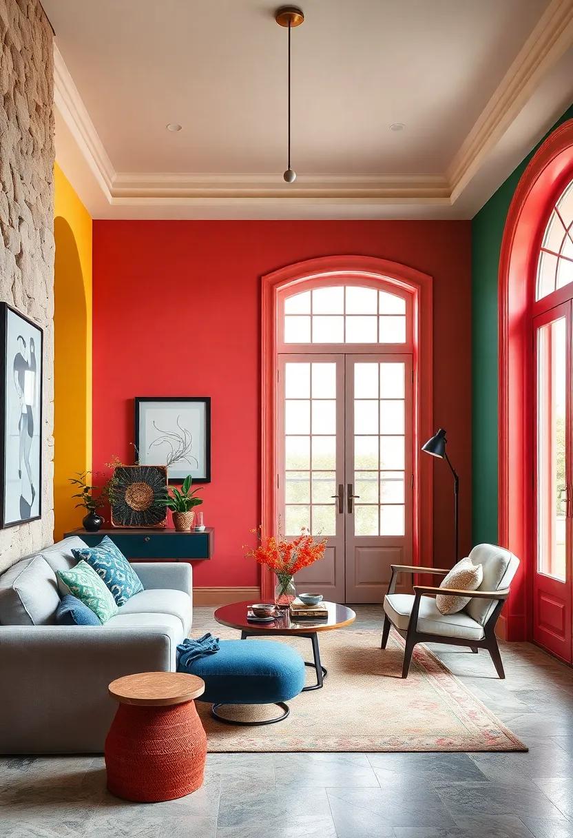 Colorful⁤ Trim: don’t forget the edges! Painting door frames and moldings in unexpected colors adds a playful touch
