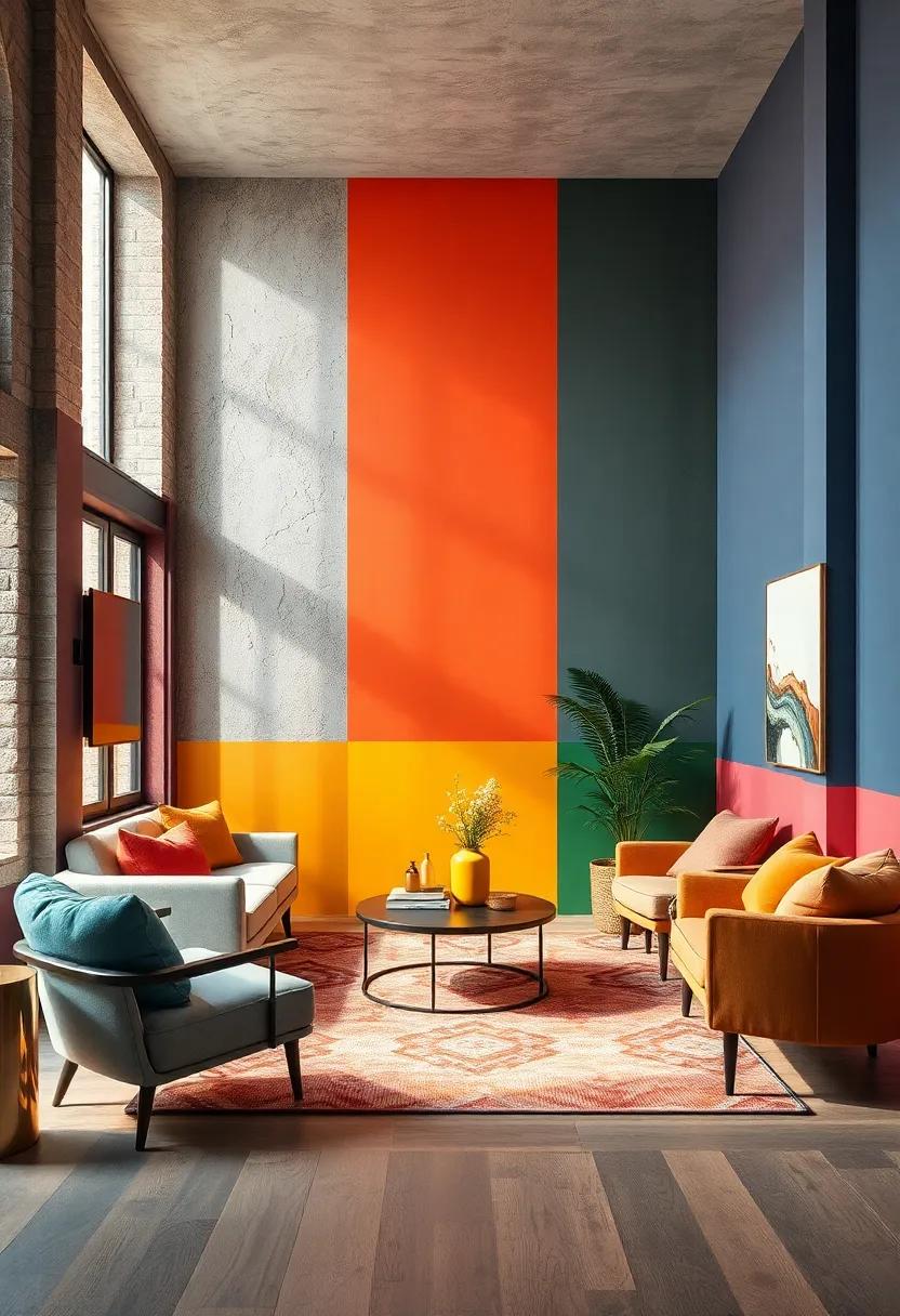 Color Dipped: Make a statement with a color-dipped effect on the walls,⁣ where the bottom halves ‍contain rich hues for a trendy look