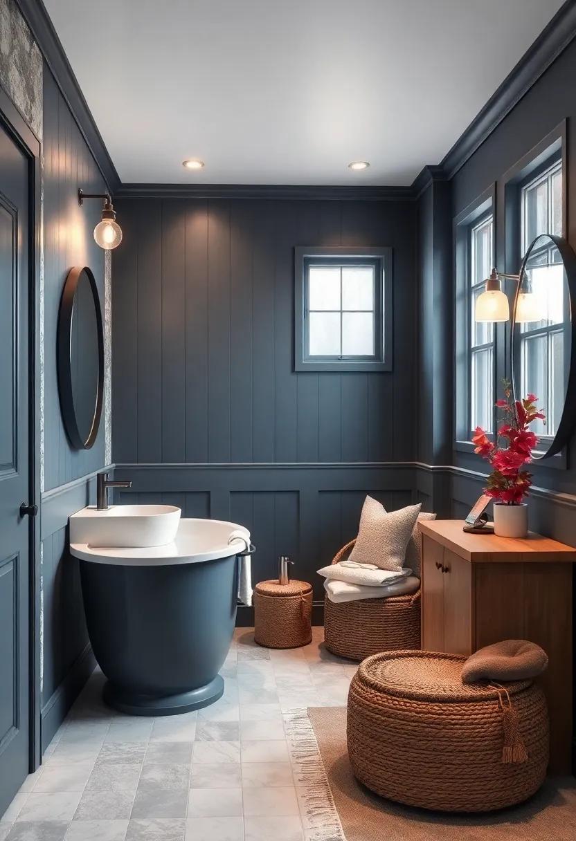 Charcoal Blue: A darker ⁤blue with gray⁤ undertones evokes⁢ calm while providing a rich depth to your farmhouse bathroom