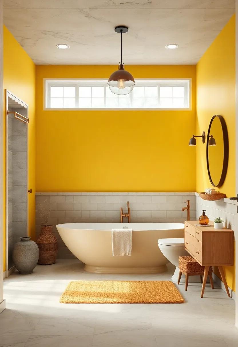 goldenrod Yellow: Energize ‍your space with a bright goldenrod⁤ yellow for a joyous and inviting⁣ bathroom experience