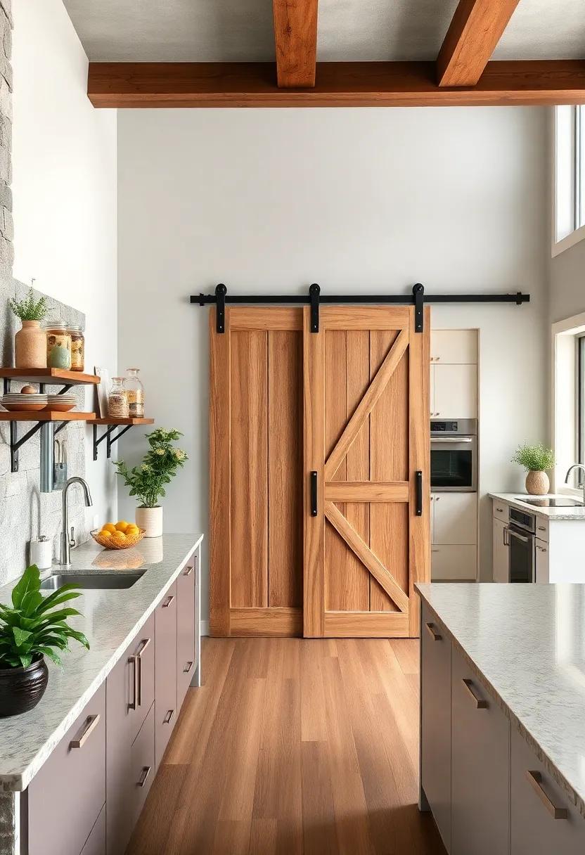 Sliding Barn Door: Add a sliding barn ‍door to your pantry or laundry area for a rustic touch that also saves space while embodying farmhouse style
