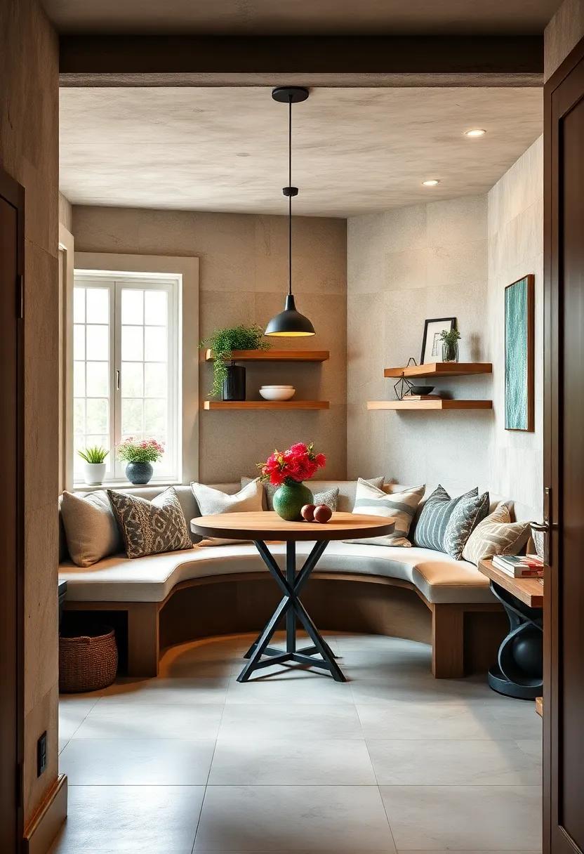 Design a Cozy ⁤Breakfast Nook: Transform a corner ⁣into a snug seating area‍ with built-in benches to create an inviting spot ⁣for ⁤casual meals