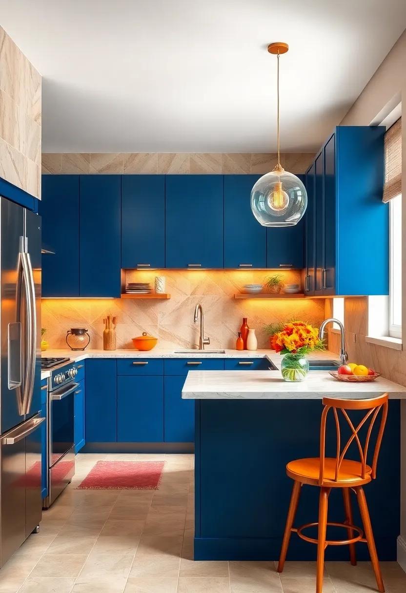 Play‌ with Bold Colors: Use ⁤vibrant colors for​ cabinetry or an accent wall to infuse energy and personality​ into your galley ​kitchen
