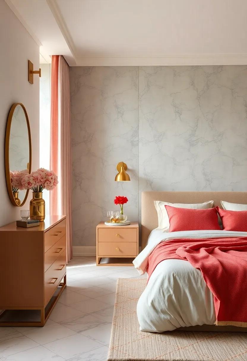Elegant Brass hardware: Swap out drawer pulls and cabinet handles for polished brass options to elevate the look of dressers and nightstands