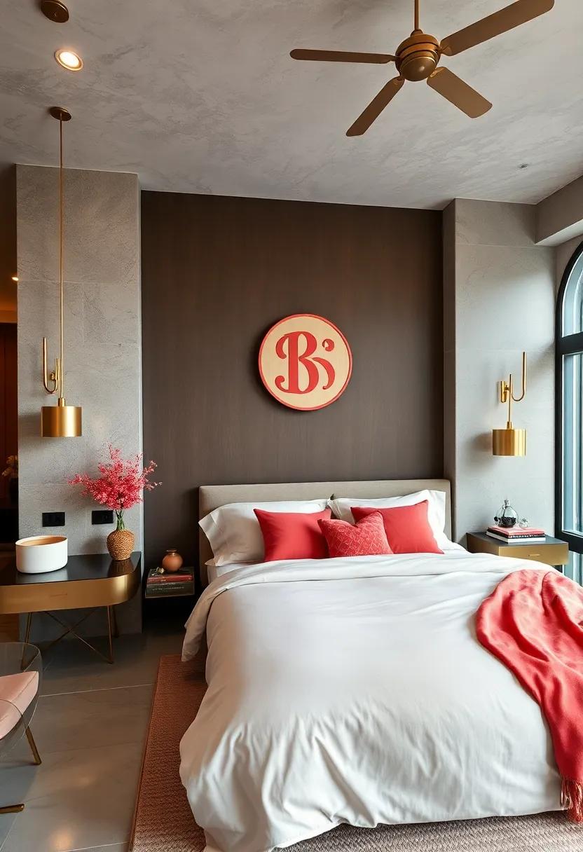 Personalized Coral and Brass Monograms: For a truly unique touch, integrate personalized monogrammed items in coral and brass for a customized look that feels luxurious