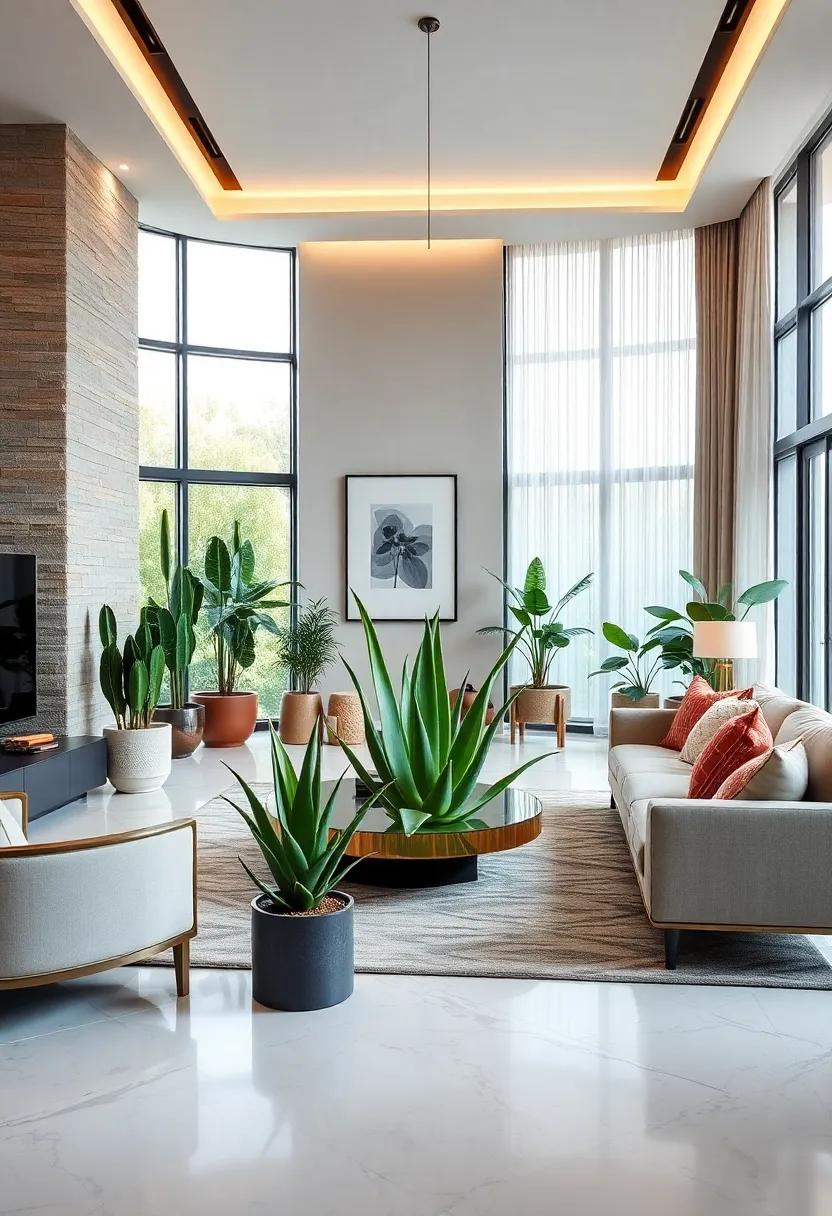 Aloe vera: Beyond its⁢ aesthetic ‌appeal, Aloe Vera is a ⁢natural air ‍purifier⁢ and brings a touch ⁤of ⁣calm with ​its soothing presence