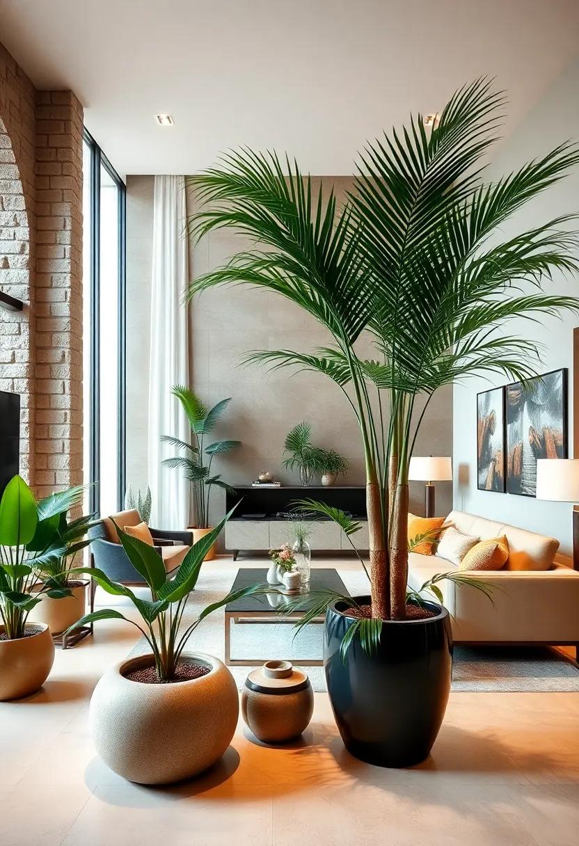Potted Palms: From ⁣Kentia to‌ areca,‍ palms ⁤bring a⁤ lush,‌ resort-like‍ ambiance when placed in large decorative pots