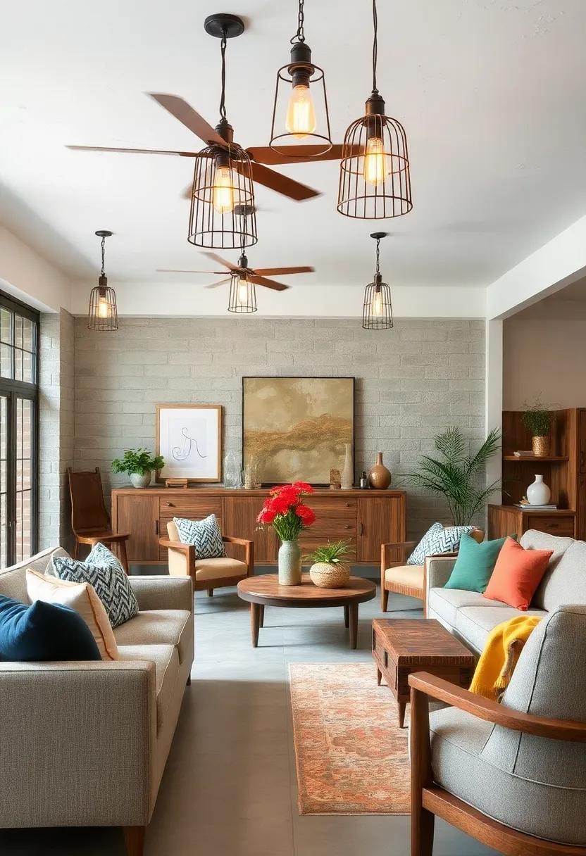 Rustic Farmhouse fusion: Pair‌ cage lighting with reclaimed wood furniture for a complementary rustic aesthetic that feels​ warm and inviting