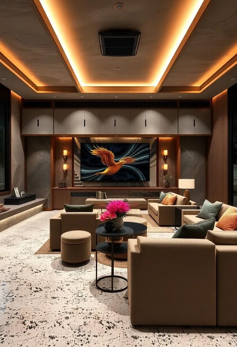 How ​Terrazzo Flooring Complements Your Home Theater's Luxe Atmosphere