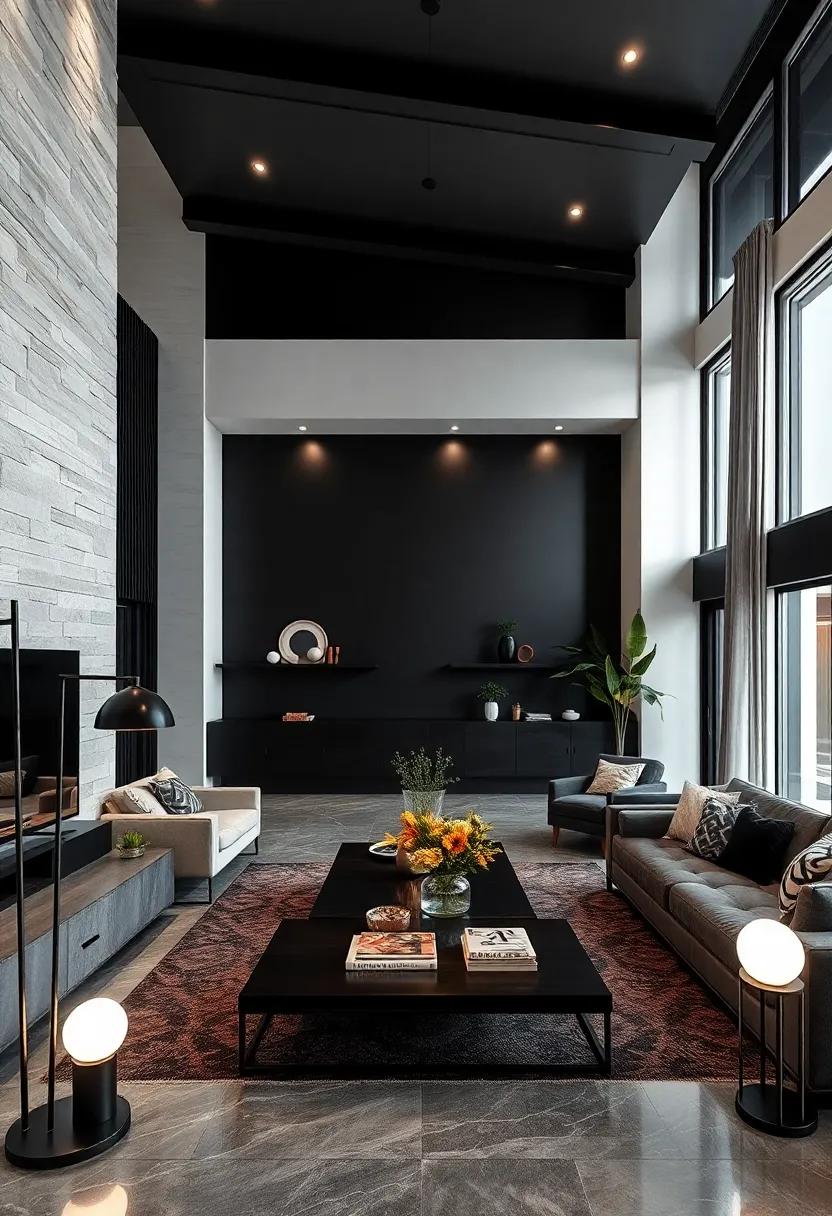 Cozy Seating: Invest in sleek, contemporary sofas ⁢in rich black fabric that not only looks luxurious but ⁣also ​invites relaxation