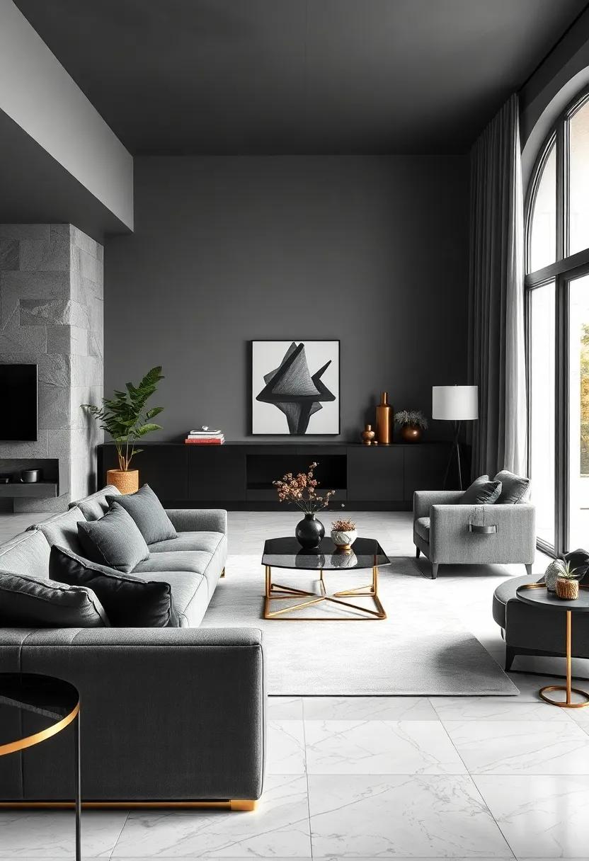 Metallic ‍Accessories: Accentuate the monochrome look with gold or silver⁣ accents in decor items, creating contrast⁤ and a ‍touch of glam