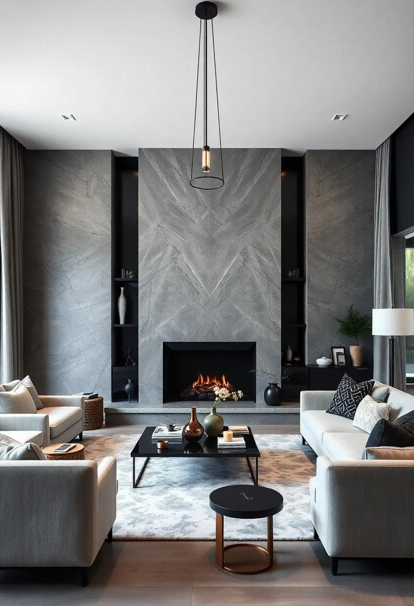 Pristine‌ Fireplaces:⁣ If applicable, a ‍black or dark-stained fireplace can act as​ an elegant centerpiece, adding warmth without ‍compromising style