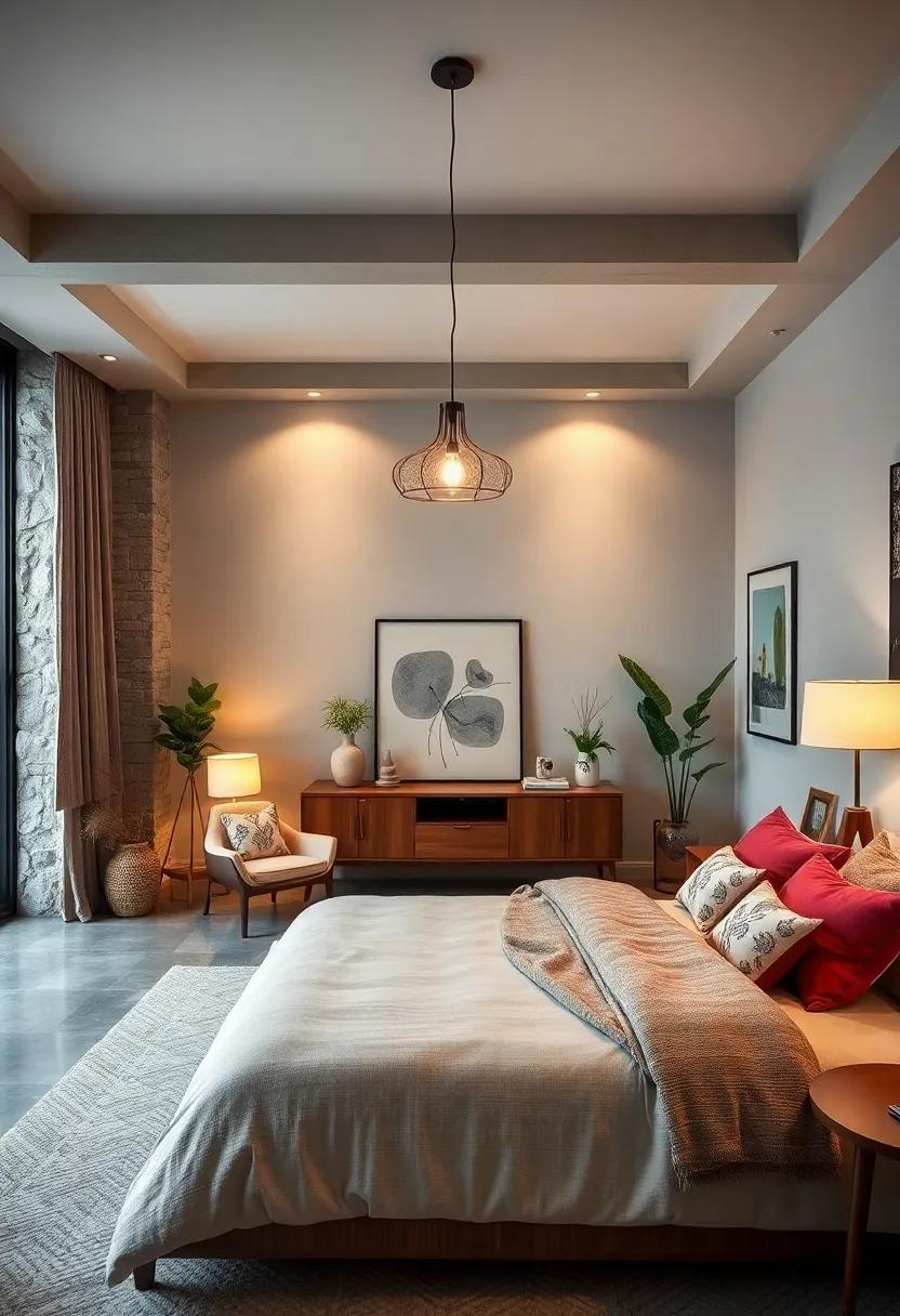 Add Vintage Lighting Fixtures: Seek out statement pendant lights or sculptural table lamps that capture the unique flair of mid-century modern design