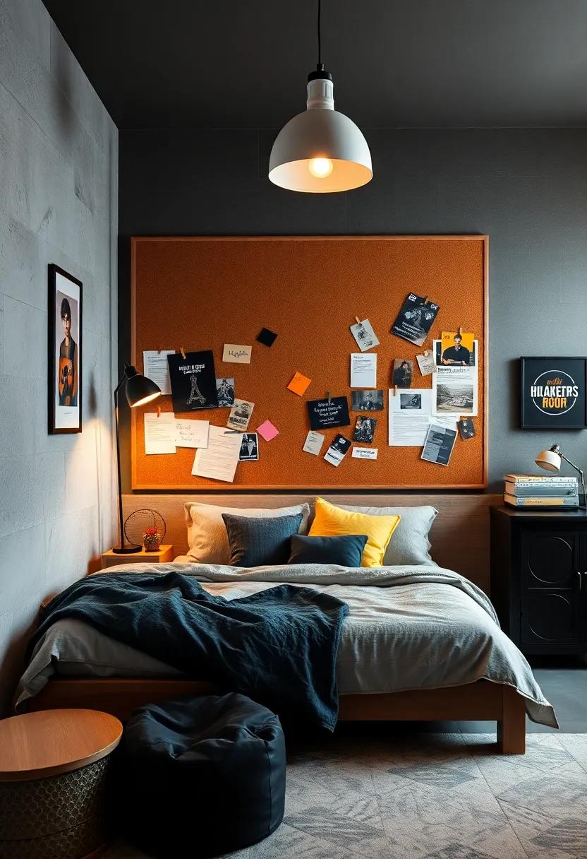 Interactive Corkboard: Set up a corkboard for him to ‌pin up song lyrics,musical inspirations,and personal notes,making⁤ it a motivational space