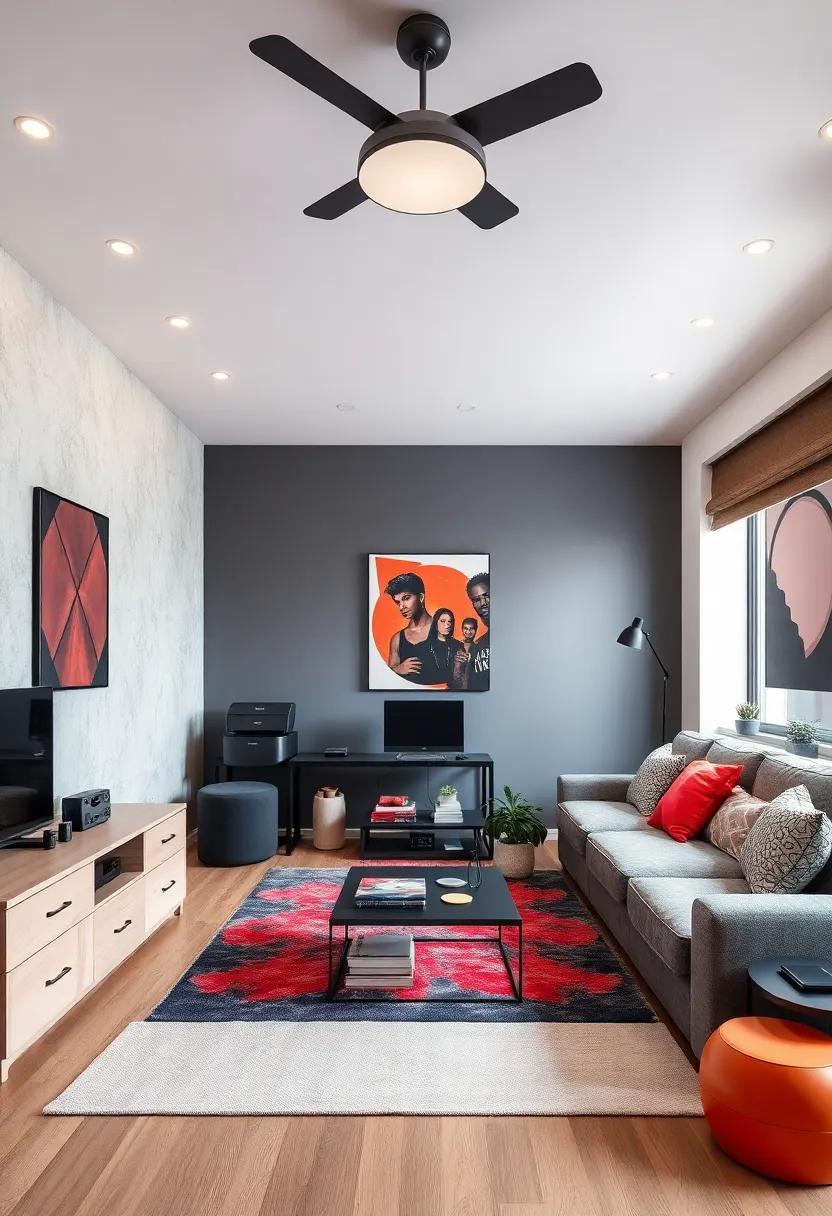Music ​Genre Zones:​ Create ​distinct ‍zones in the room based ⁣on his favorite music genres, with unique⁣ color schemes and decor that evoke their vibes
