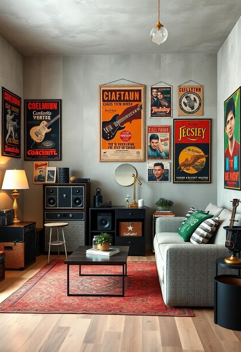 Vintage ⁣Concert Posters: Decorate the walls with authentic or replica concert posters for an edgy, vintage vibe