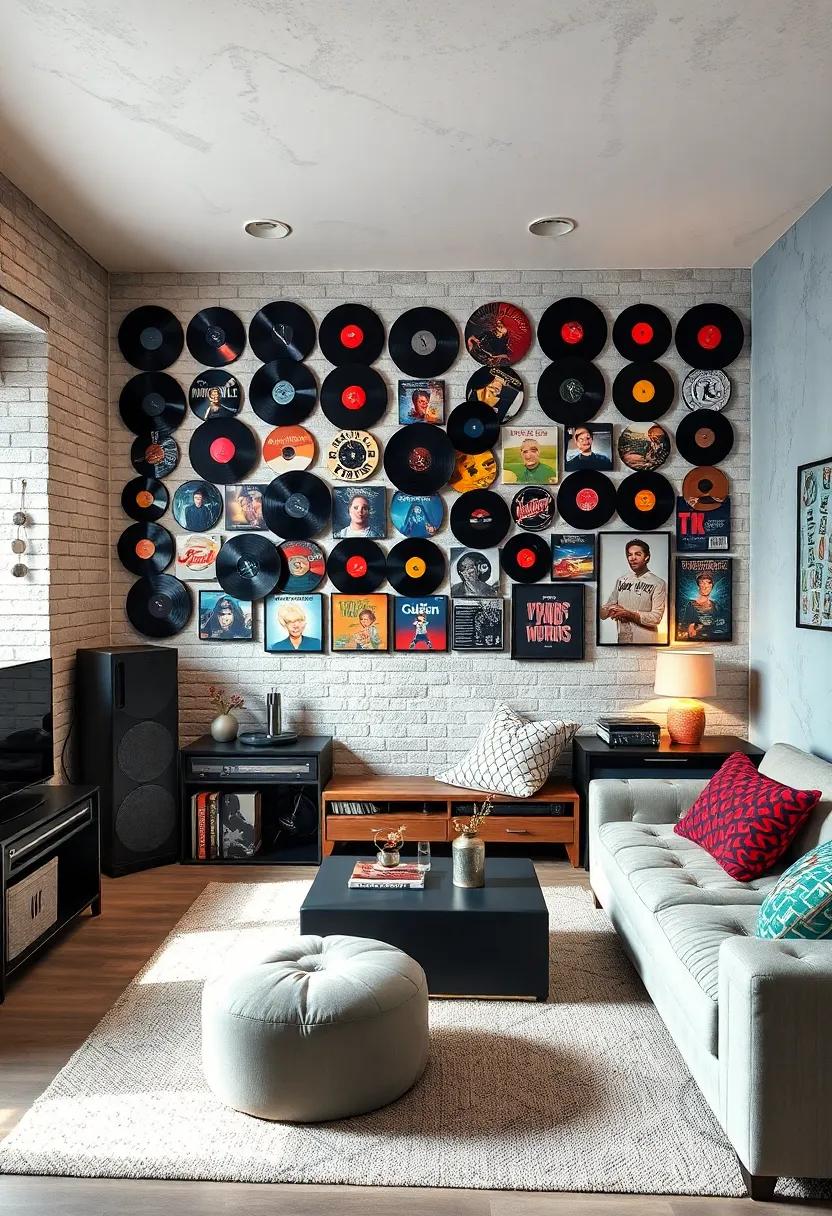 wall of Sound: Create a feature wall with oversized vinyl ​records or ⁤framed⁣ album‌ covers that reflect his ⁣favorite​ artists ⁢and genres
