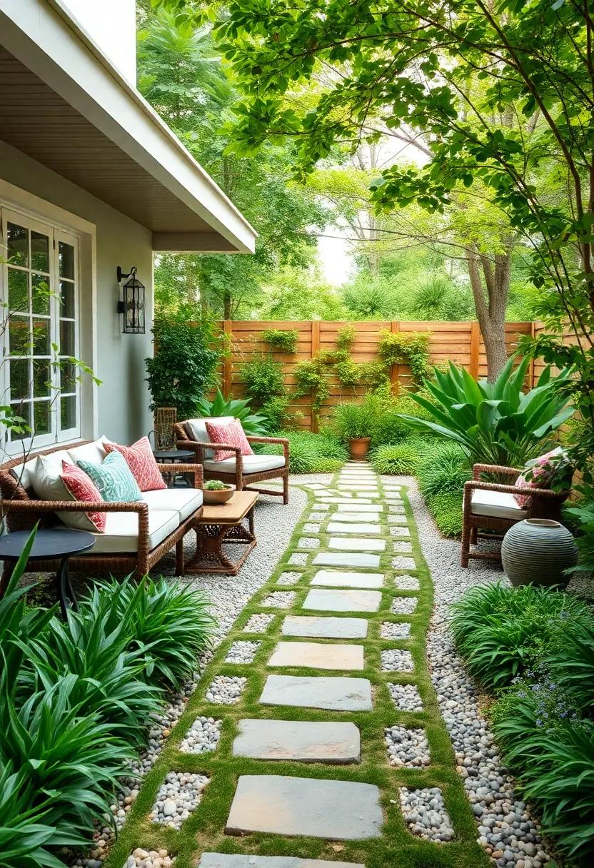 Charming Garden⁣ Pathway: Guide guests ‌through your outdoor oasis with a winding pathway of⁣ stone, gravel, or stepping stones, bordered⁤ by ‍lush greenery