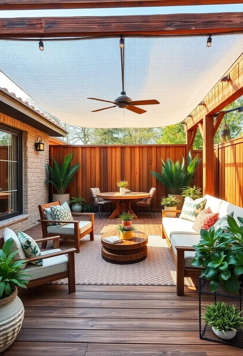 Rustic Wooden Deck: Enhance‍ your ⁢backyard with a beautifully crafted wooden deck that serves as a versatile⁣ space for dining, lounging, and entertaining