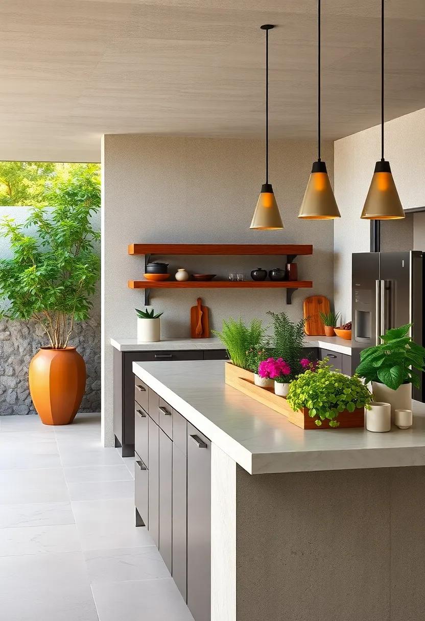 Elevated Herb Garden: Integrate planters into your kitchen⁢ counter for fresh herbs at your fingertips while enhancing the kitchen's visual appeal