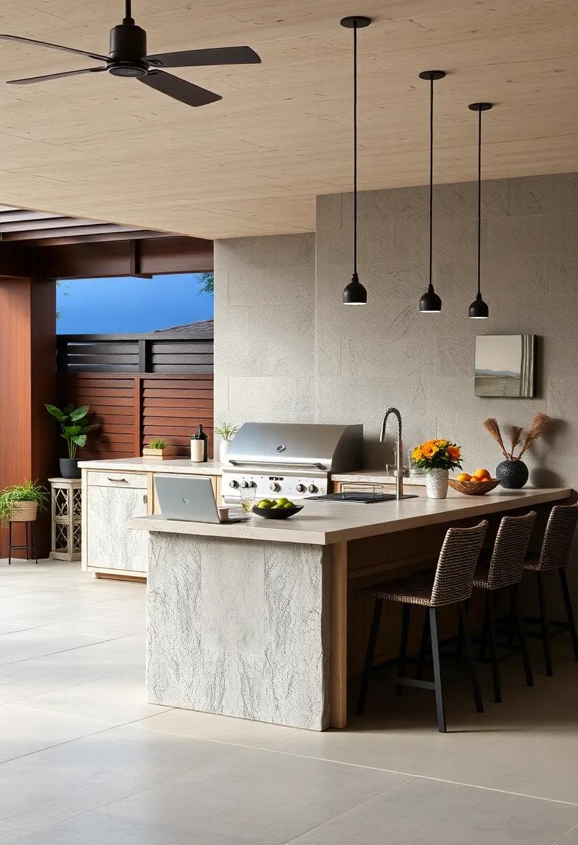 Family-Friendly Designs: Incorporate chunky ‌edges‌ and rounded corners for‌ a safe outdoor kitchen, ⁣ideal for family gatherings