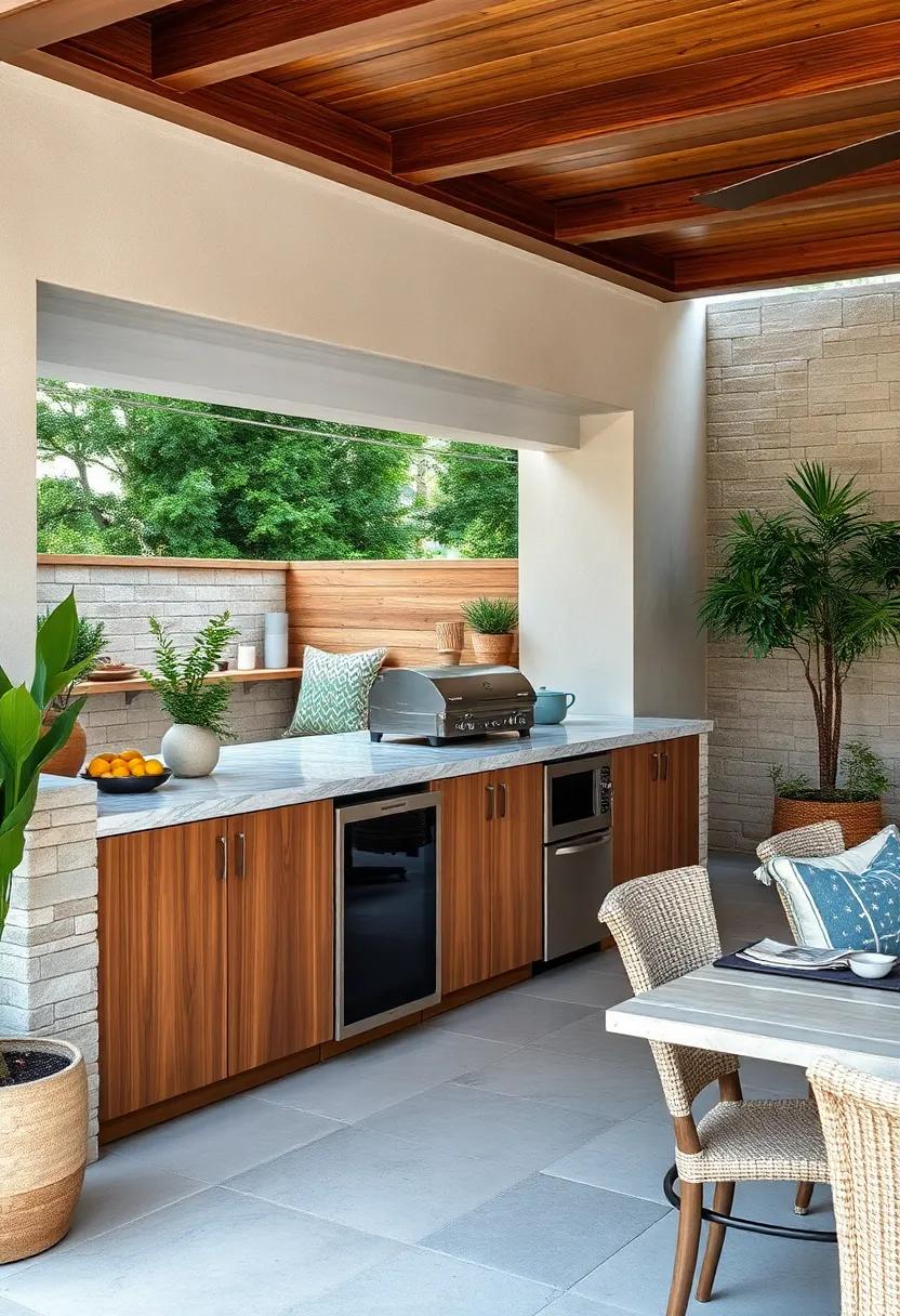 Heat-resistant Materials: Use heat-resistant materials like granite or⁤ quartz ⁤to manage the demands of outdoor cooking effortlessly