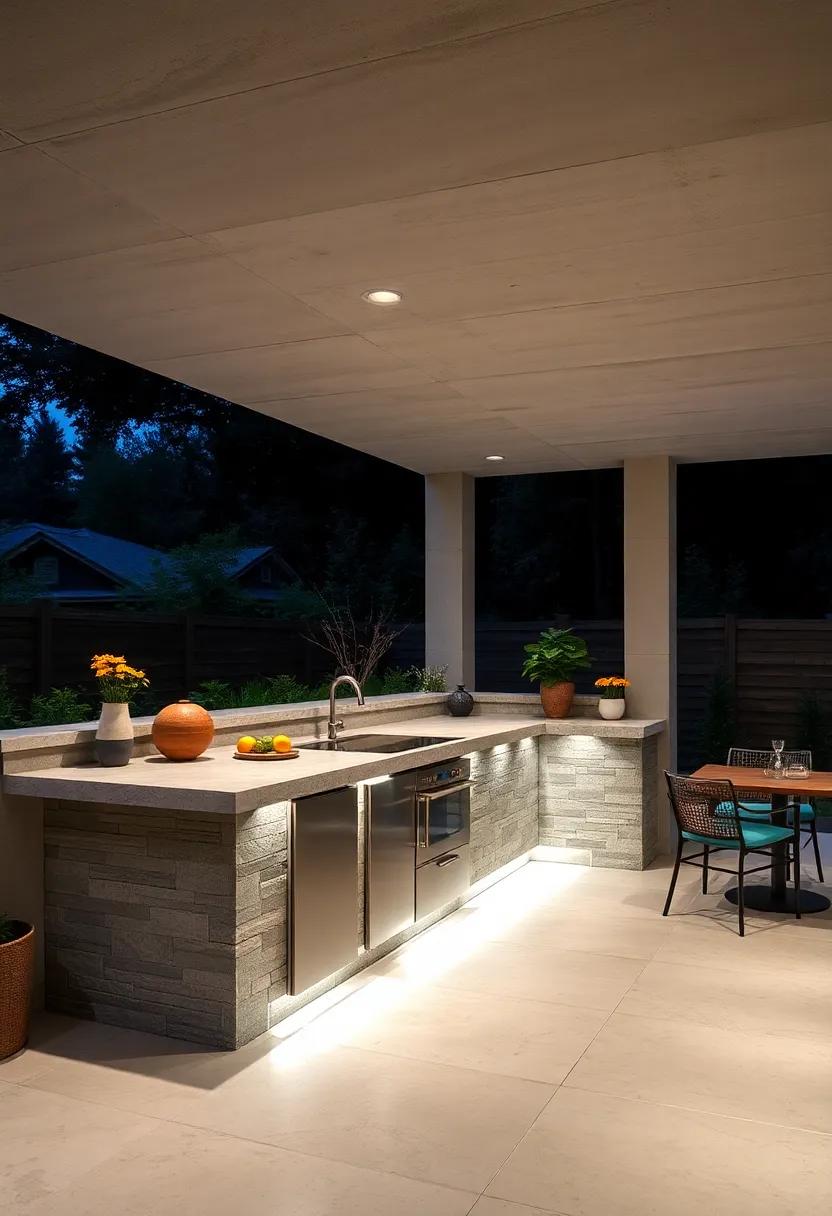 Lighting Fixtures: Install⁣ under-counter LED lighting for ambiance and visibility during⁣ nighttime gatherings, making⁣ your‌ workspace safer and more inviting
