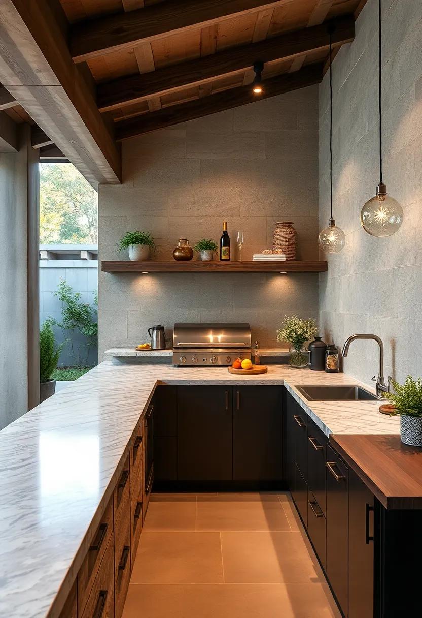 Unexpected Textures: ⁢Use textured surfaces to create visual interest and a‌ tactile experience‌ while working in your outdoor kitchen