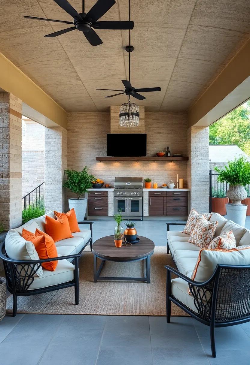 Cozy Seating: Incorporate a mix of plush outdoor couches and statement ⁢chairs to provide comfort while encouraging ‍conversation