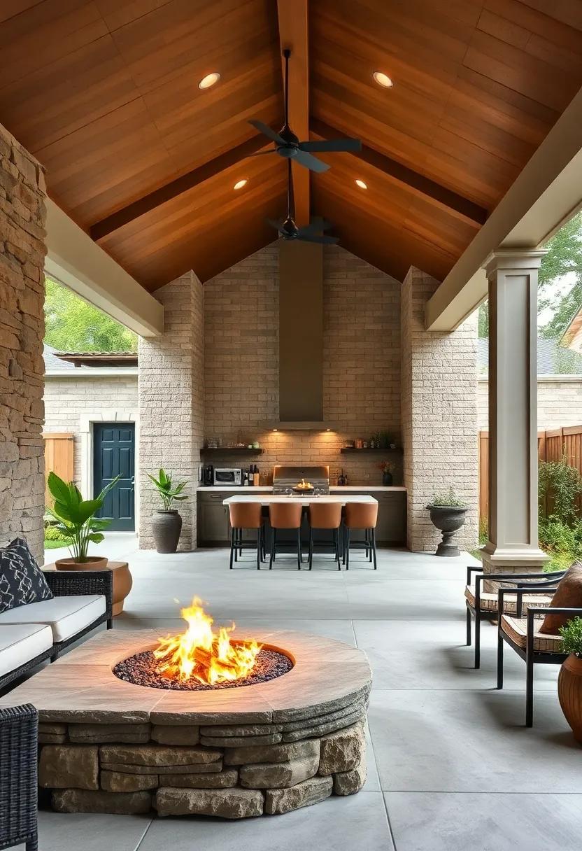 Fire‍ Pit Feature: ​add a built-in fire pit⁤ for toasting marshmallows ‌or‍ simply creating ​a⁣ cozy gathering spot under the stars