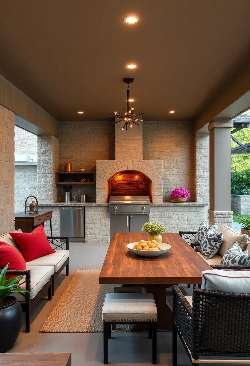 Outdoor Pizza Oven: Offer guests a unique dining experience with an outdoor pizza ​oven ⁤that‍ allows for culinary creativity