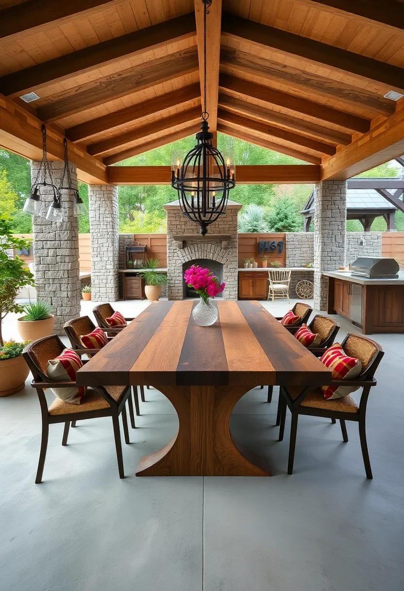 Rustic Dining Table: Invest in a ⁢large,‍ sturdy dining table‌ made of reclaimed wood to create an inviting‍ space for family and friends