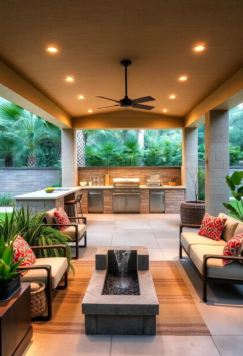 Water Feature: Add a‍ small ‌fountain or pond ⁢to create soothing sounds that enhance the outdoor ambiance