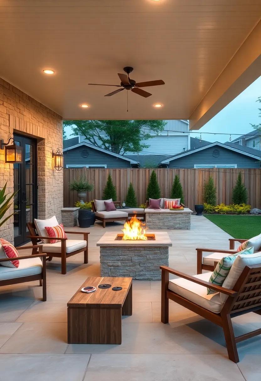 Cozy Blankets: Drape ​soft, oversized blankets over lounge chairs for added warmth‌ and texture, making your patio inviting for cool‌ nights