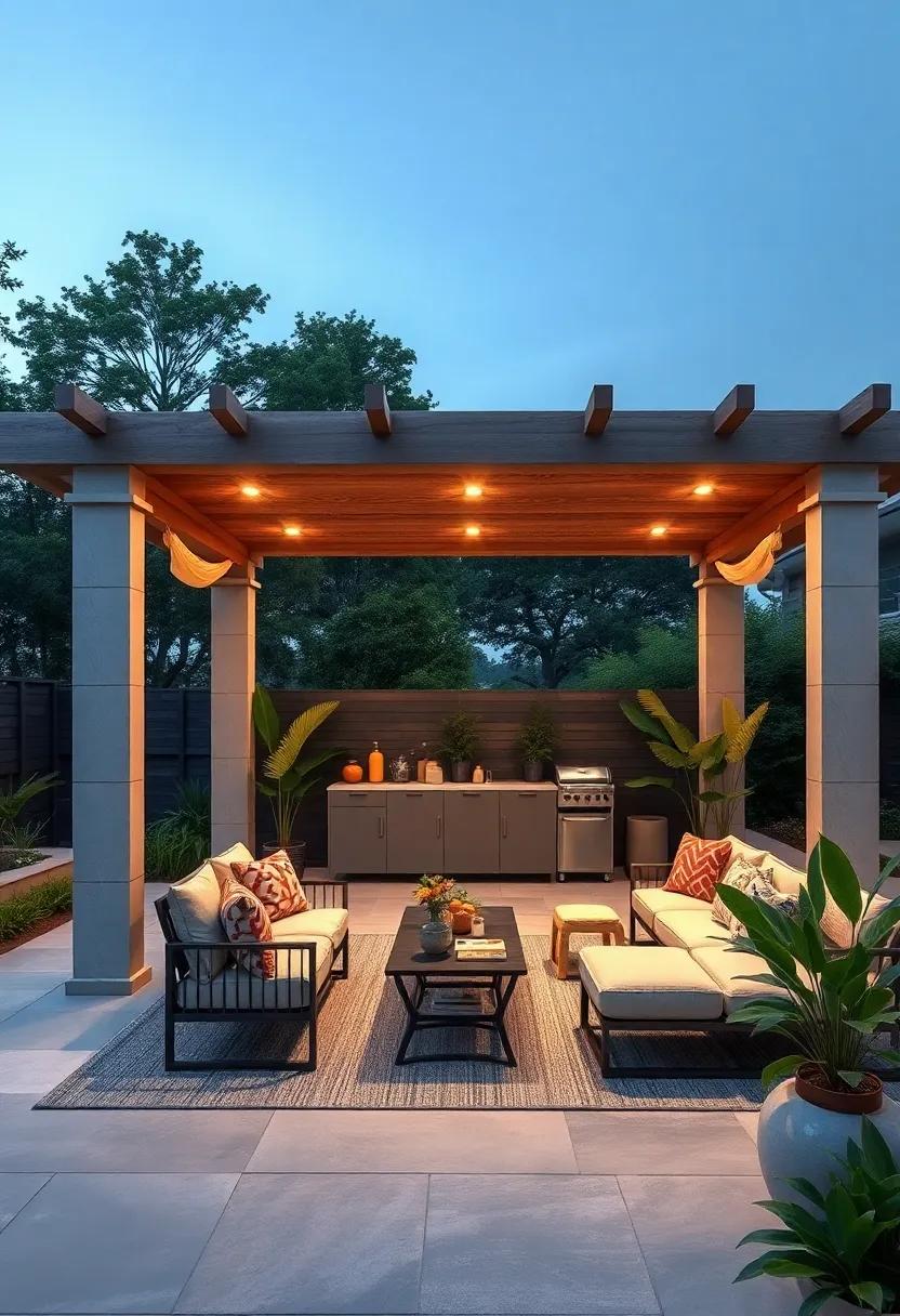 Experiment with an open-air pavilion that merges the indoors and⁣ outdoors ⁤seamlessly, equipped⁣ with modern amenities for cooking and entertaining in the lap of nature