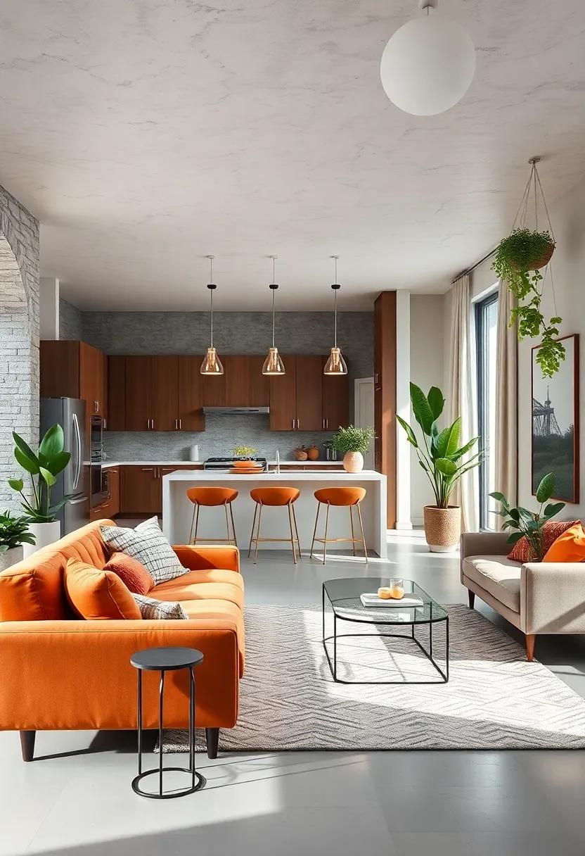 Incorporate Indoor Plants: Add ⁢greenery with potted ⁤plants or hanging ⁢planters to bring life and a pop of color into your open concept space