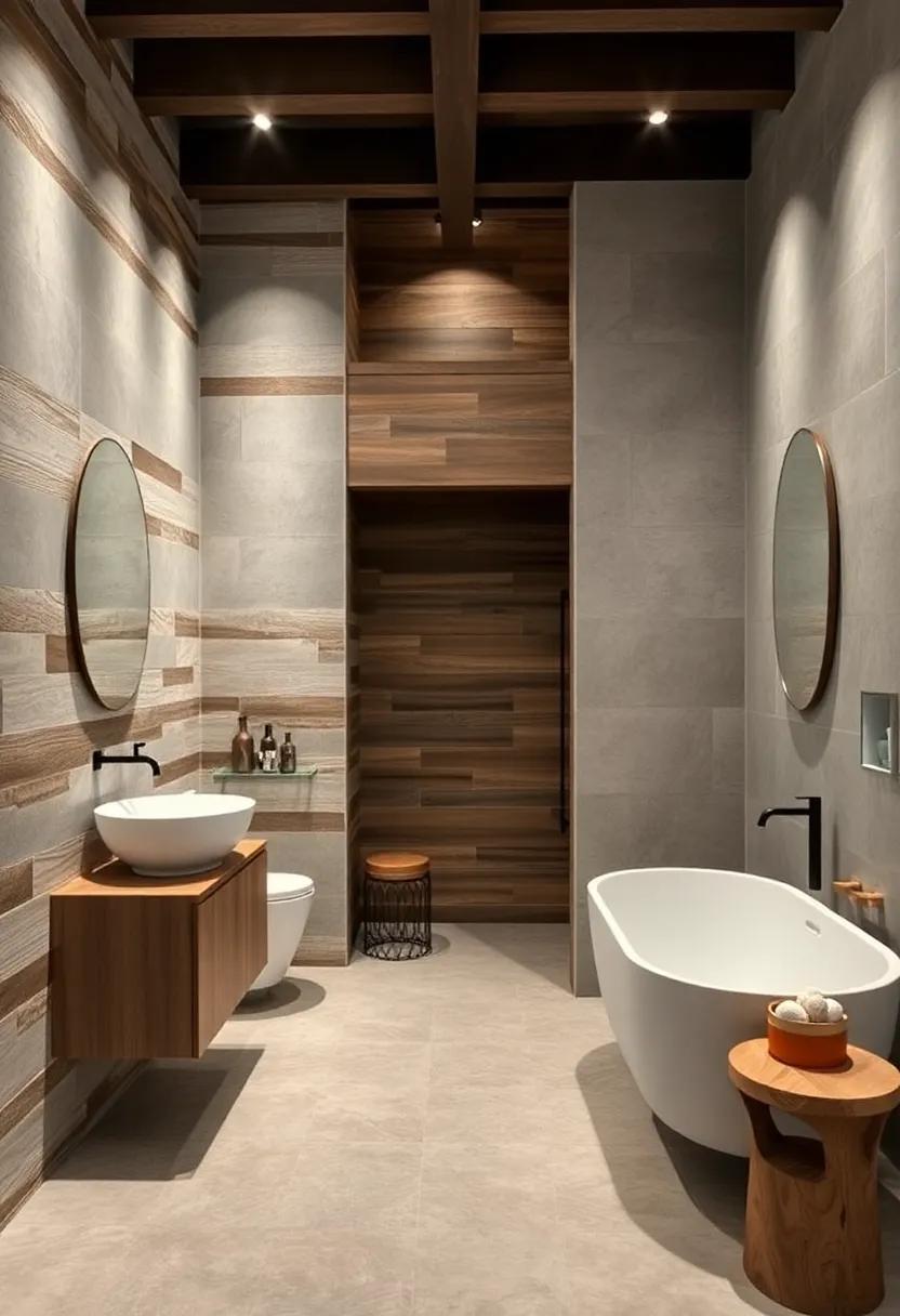 Rustic Charm: Combine reclaimed wood with sleek tiles for a warm ‍yet contemporary feel that embraces the best of ‍both worlds