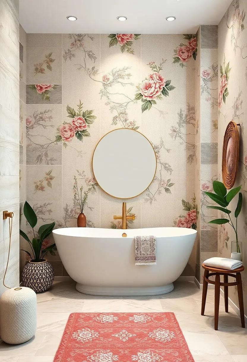Statement Wallpaper: Combine⁤ classic floral patterns⁤ with contemporary ⁢wallpapers to ⁤create a beautiful ‌layering of styles and eras