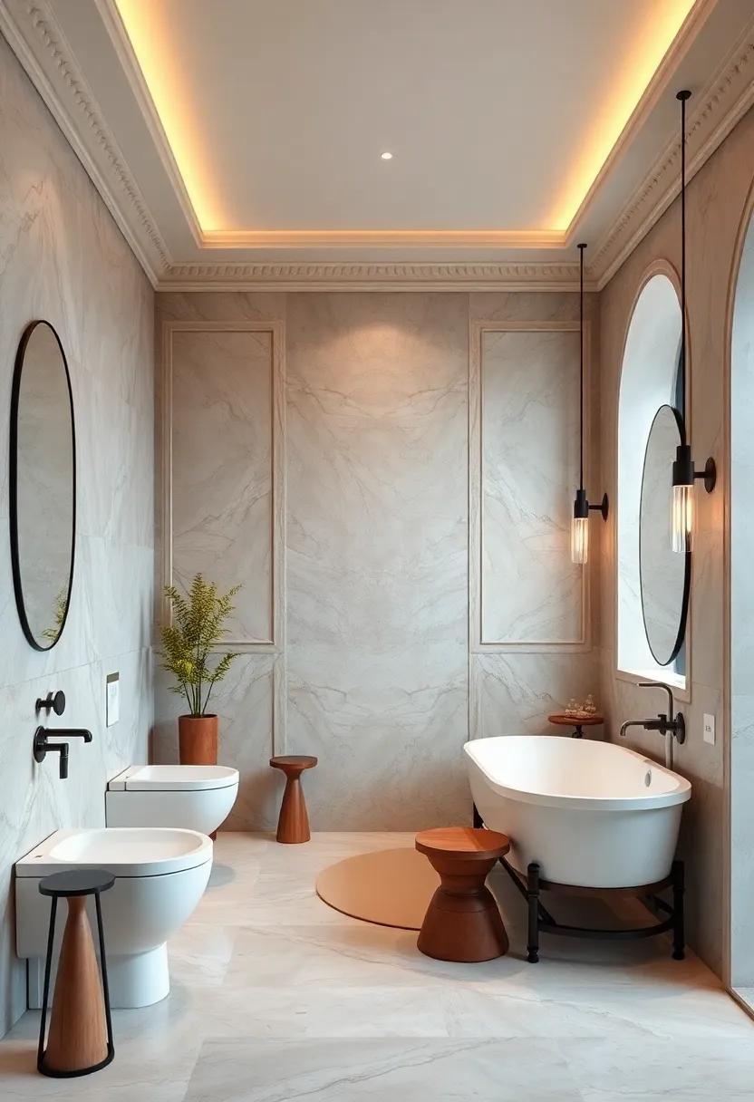 Elegant⁣ Trims: ⁣Use ornate crown ‍molding with⁤ sleek, modern tiles to create a refined elegance that's‍ both timeless ⁣and contemporary