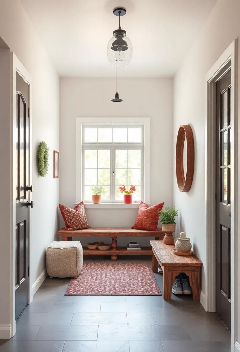 Rustic Shoe Cubbies: Opt for rustic shoe cubbies made of reclaimed wood to keep the area tidy while adding an element of farmhouse⁣ style