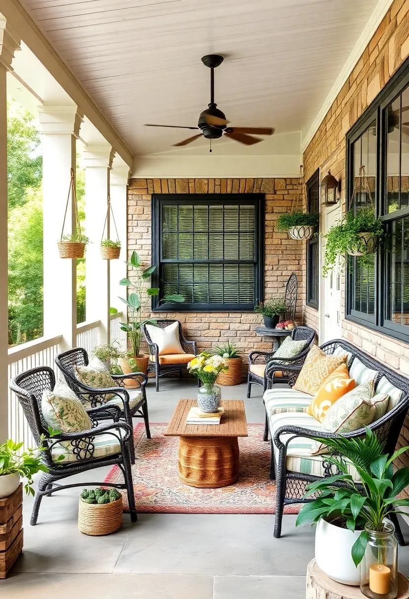 Boho ​Accessories: ⁢Delve‍ into bohemian ‍decor with macramé plant hangers, patterned textiles, and unique knick-knacks to add ⁤personality ​to your‌ porch