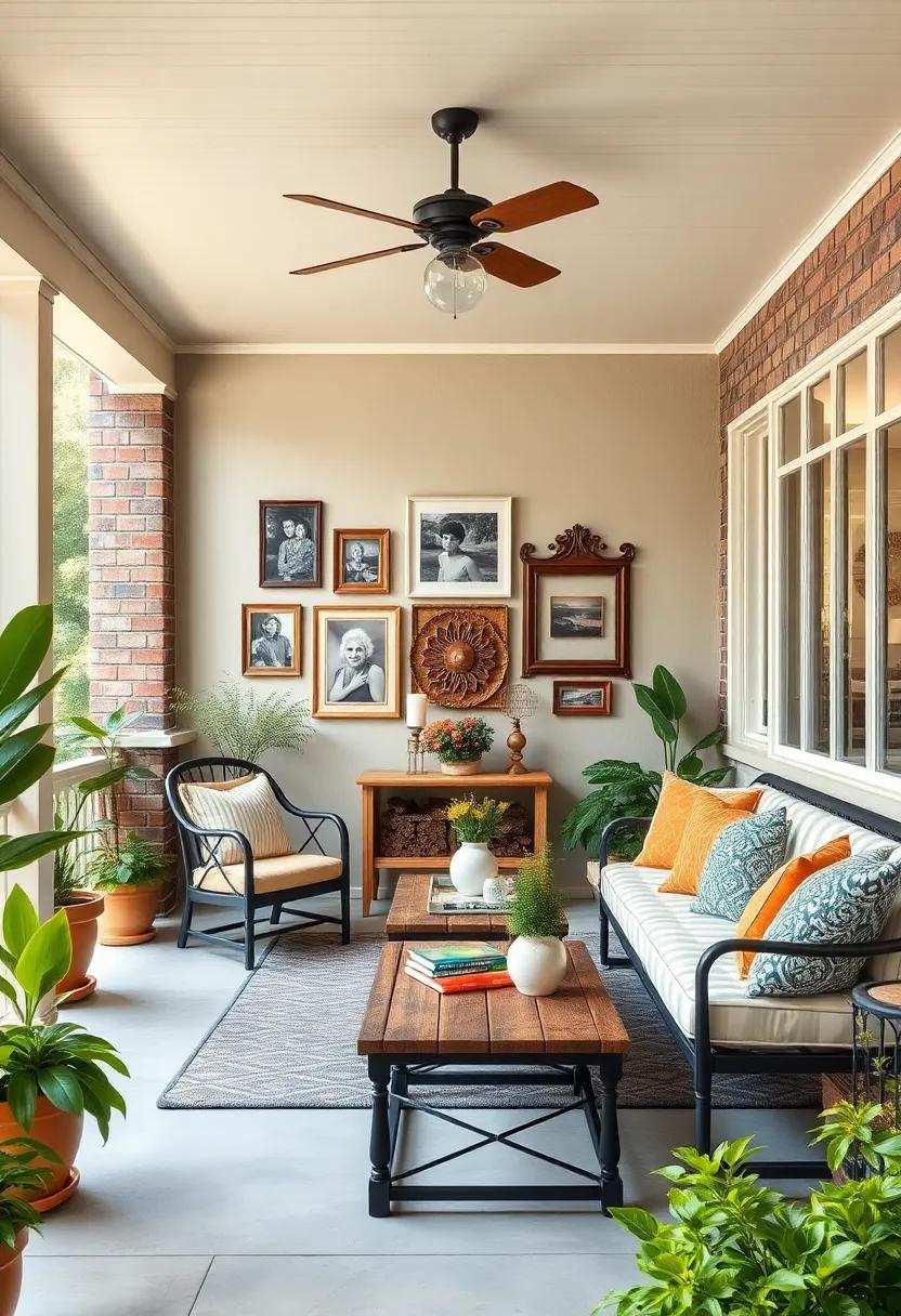 Personalized‌ Gallery Wall: Curate a gallery wall with vintage frames and family photos to ⁤celebrate cherished⁢ memories while enjoying your outdoor space