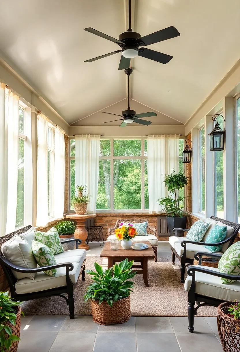 sun-soaked Serenity:‍ Choose ⁣sheer curtains or light‌ fabrics for your‌ screens that allow sunlight to filter in while providing shade from harsh ‍rays