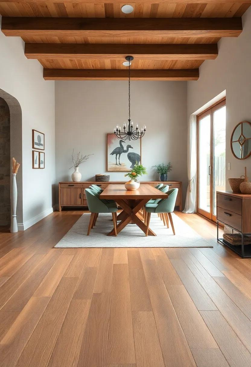 Farmhouse ‍Feel: wide plank⁤ oak flooring embodies​ rustic charm,ideal for a cozy farmhouse-inspired dining room