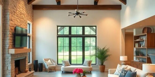 24 Inspiring Farmhouse Living Rooms Featuring Stunning Wood Beams for Cozy Elegance