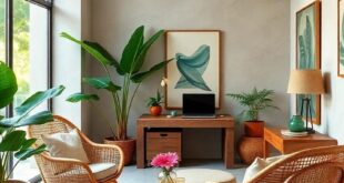 25 Inspiring Tropical Home Offices Featuring Stylish Rattan Chairs for a Relaxed Vibe